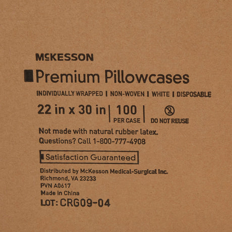 Pillowcase McKesson Standard White Disposable