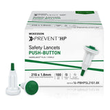 McKesson Prevent HP Push Button Safety Lancet, 21 Gauge