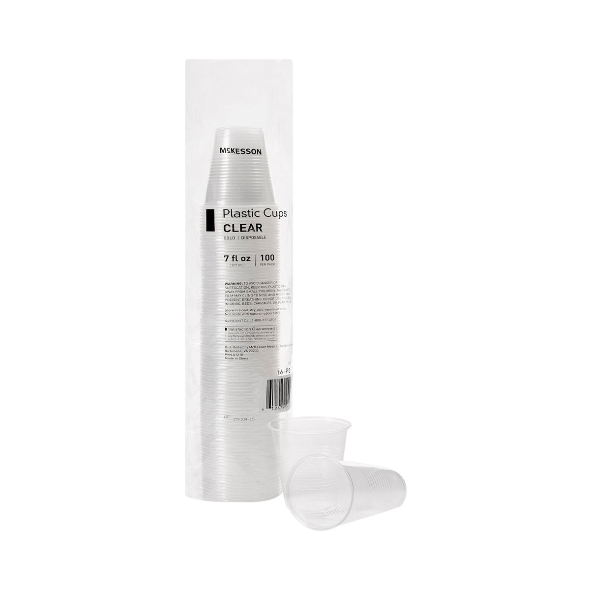 McKesson Drinking Cup, Disposable, 7 oz, Polypropylene, Clear - 16-PDC7 - LL Medico