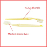 McKesson Toothbrush, Ivory, Adult Medium, Curved Handle