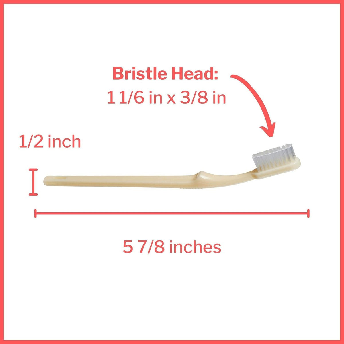 McKesson Toothbrush, Ivory, Adult Medium, Curved Handle
