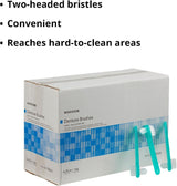 McKesson Denture Brush Two-Sided, Green, 4.25"