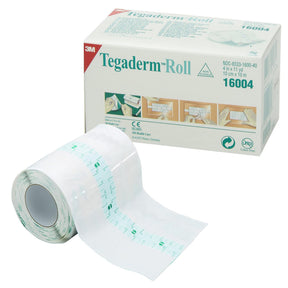3M Tegaderm Transparent Film Dressing Roll, 4" x 11yd, Adhesive / Film, Nonsterile - 16004-Case - LL Medico