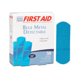 American White Cross Blue Metal Detectable Adhesive Strip, 1 x 3 Inch