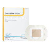 DermaView II Island Transparent Film Dressing with Pad, Frame Style, Rectangle, 3.5 x 4", Adhesive / Film, Sterile - 16340-Single - LL Medico