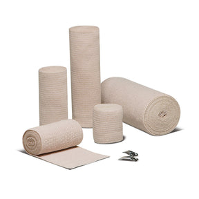 REB LF, Elastic Bandage, Clip Detached Closure, Tan, Elastic, NonSterile, 4" x 5 yd - 16400000-Single - LL Medico