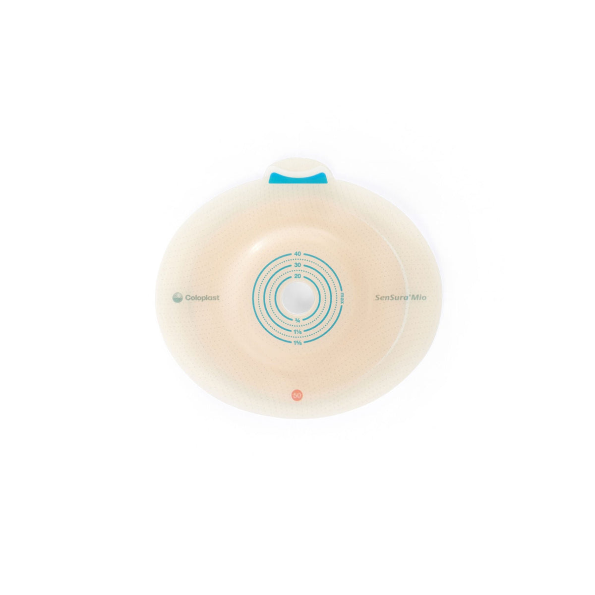 Coloplast SenSura Mio Convex Two-Piece Skin Barrier, Convex Light, Cut-to-Fit, 50 mm Flange, Red