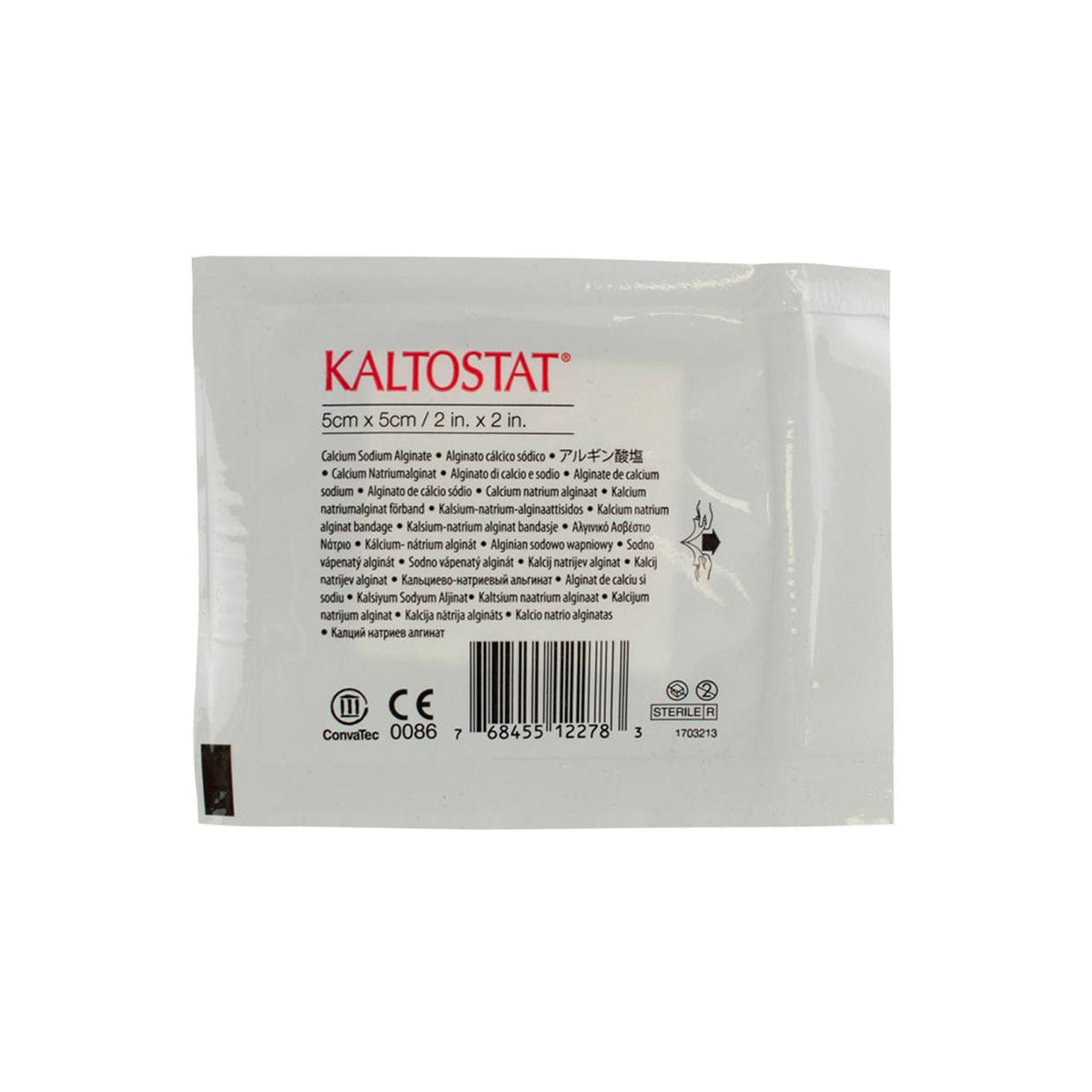 Kaltostat Calcium Alginate Dressing, Sterile, 2" x 2", White - 168210-Single - LL Medico