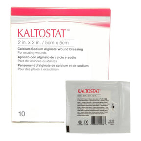 Kaltostat Calcium Alginate Dressing, Sterile, 2" x 2", White - 168210-Single - LL Medico