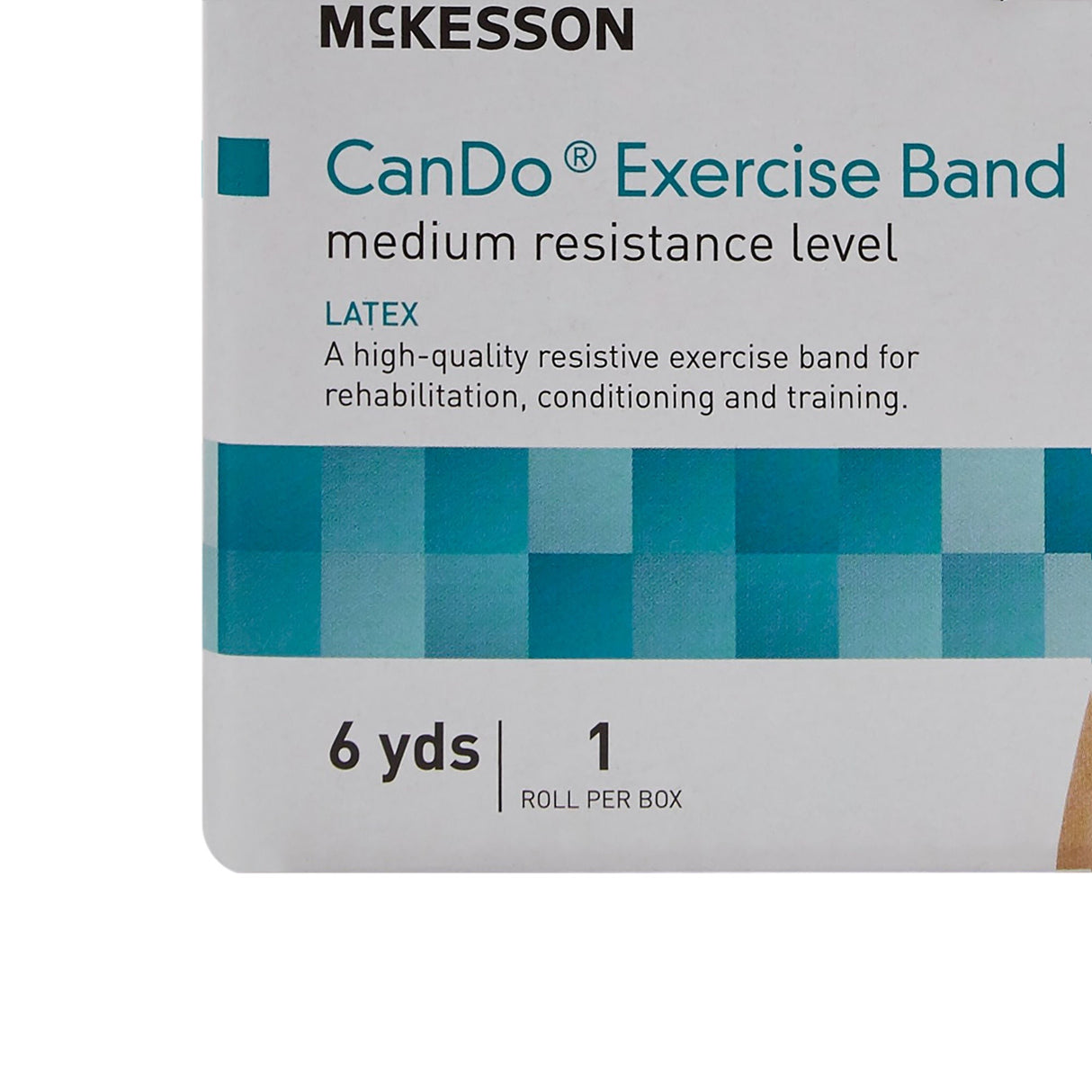 McKesson CanDo Exercise Resistance Band, Green, Medium, 6 Yard