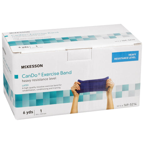 McKesson CanDo Exercise Resistance Band, Blue, Heavy, 5" x 6 Yard