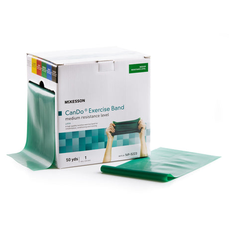 McKesson CanDo Exercise Resistance Band, Green, Medium, 5" x 50 Yard