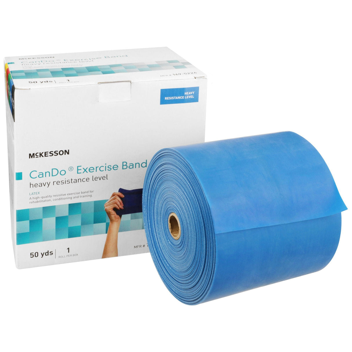 McKesson Exercise Resistance Band, Heavy Resistance, Blue, 5" x 50 Yard