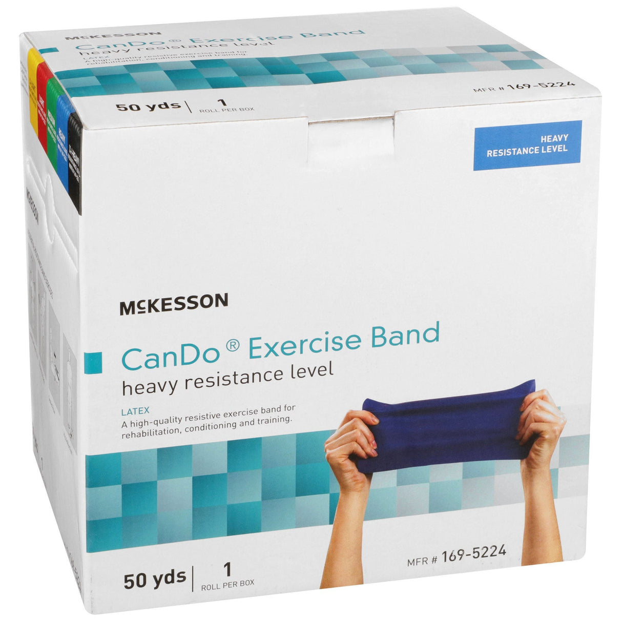 McKesson Exercise Resistance Band, Heavy Resistance, Blue, 5" x 50 Yard