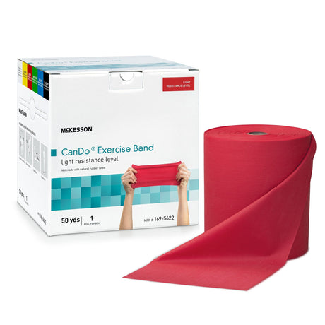 McKesson CanDo Exercise Resistance Band, Red, Light Resistance, 5" x 50 Yard