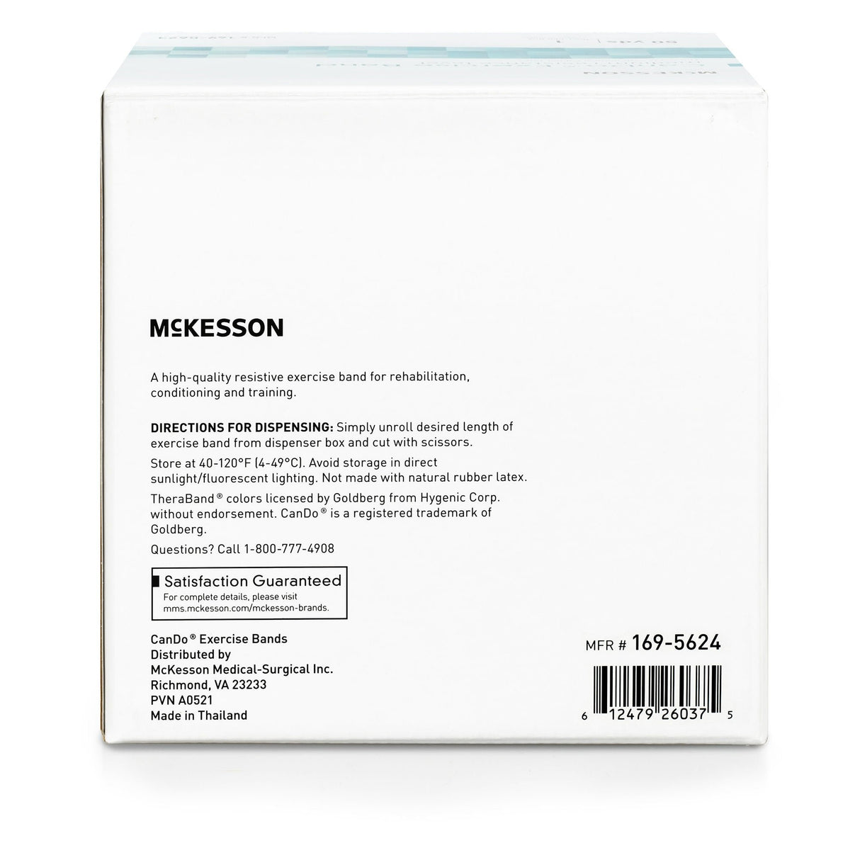 McKesson CanDo Exercise Resistance Band, Blue, Heavy, 5" x 50 Yard