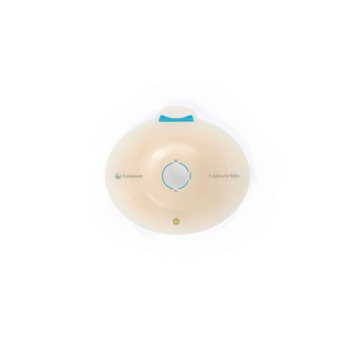 Coloplast SenSura Mio Click Two-Piece Skin Barrier, Oval, Pre-Cut, 40 mm Flange, Green