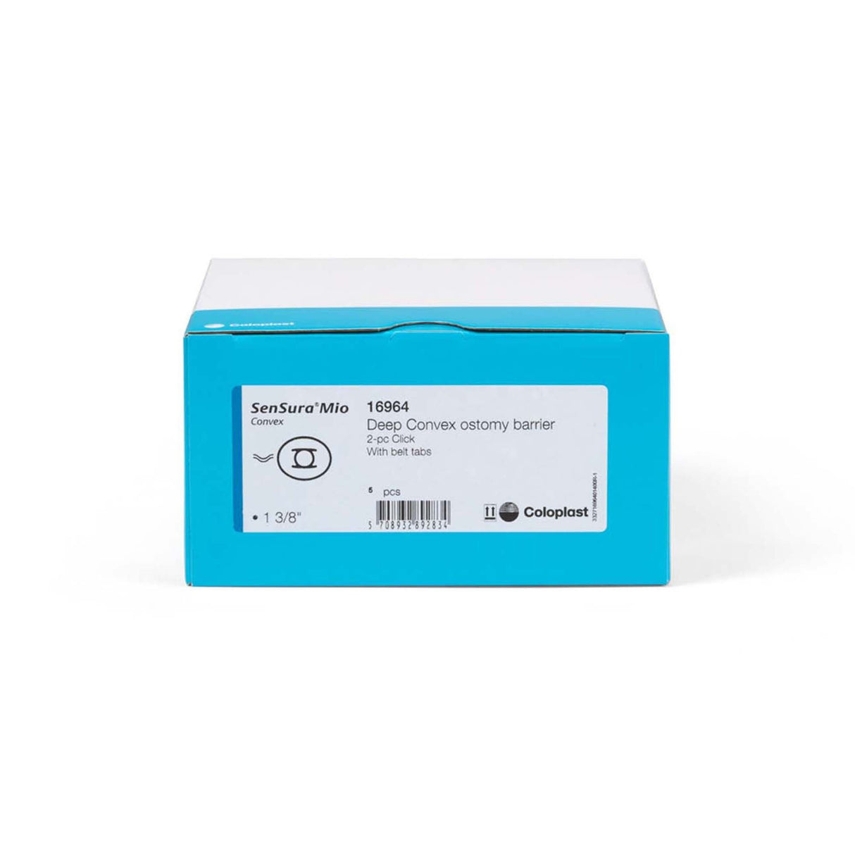 Coloplast SenSura Mio Click Two-Piece Skin Barrier, Deep Convex, 60 mm Flange, Blue