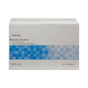 McKesson Denture Brush Two-Sided, Green, 4.25"