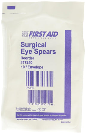 American White Cross Surgical Eye Spear, Sterile, White / Blue - 17240 - LL Medico