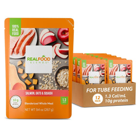 Real Food Blends Tube Feeding Formula, Salmon, Oats & Squash, 9.4 oz