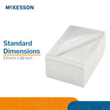 McKesson Deluxe Procedure Towel, White, 13 x 18", 2-Ply Tissue / Poly Backing, Waffle Embossed, Non-Radiopaque, NonSterile - 18-865CVS - LL Medico
