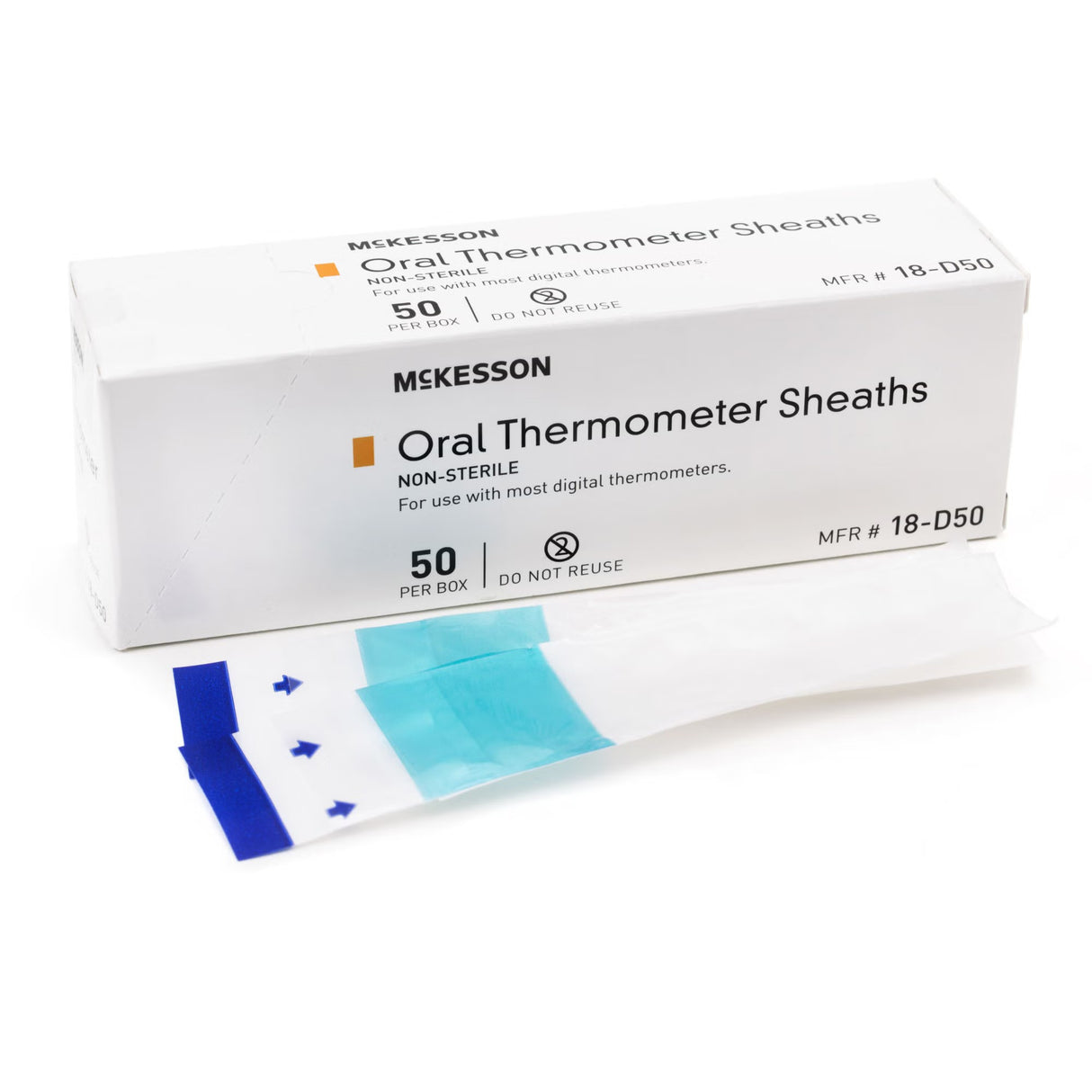 McKesson Oral Thermometer Probe Cover, 50 Count