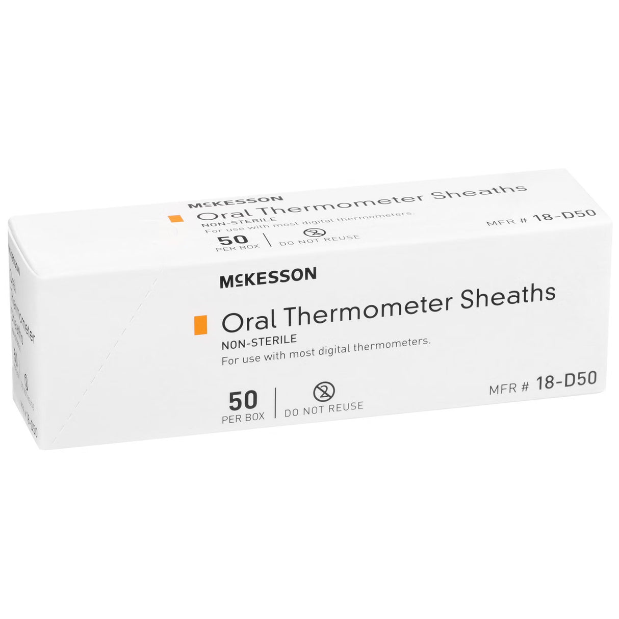 McKesson Oral Thermometer Probe Cover, 50 Count