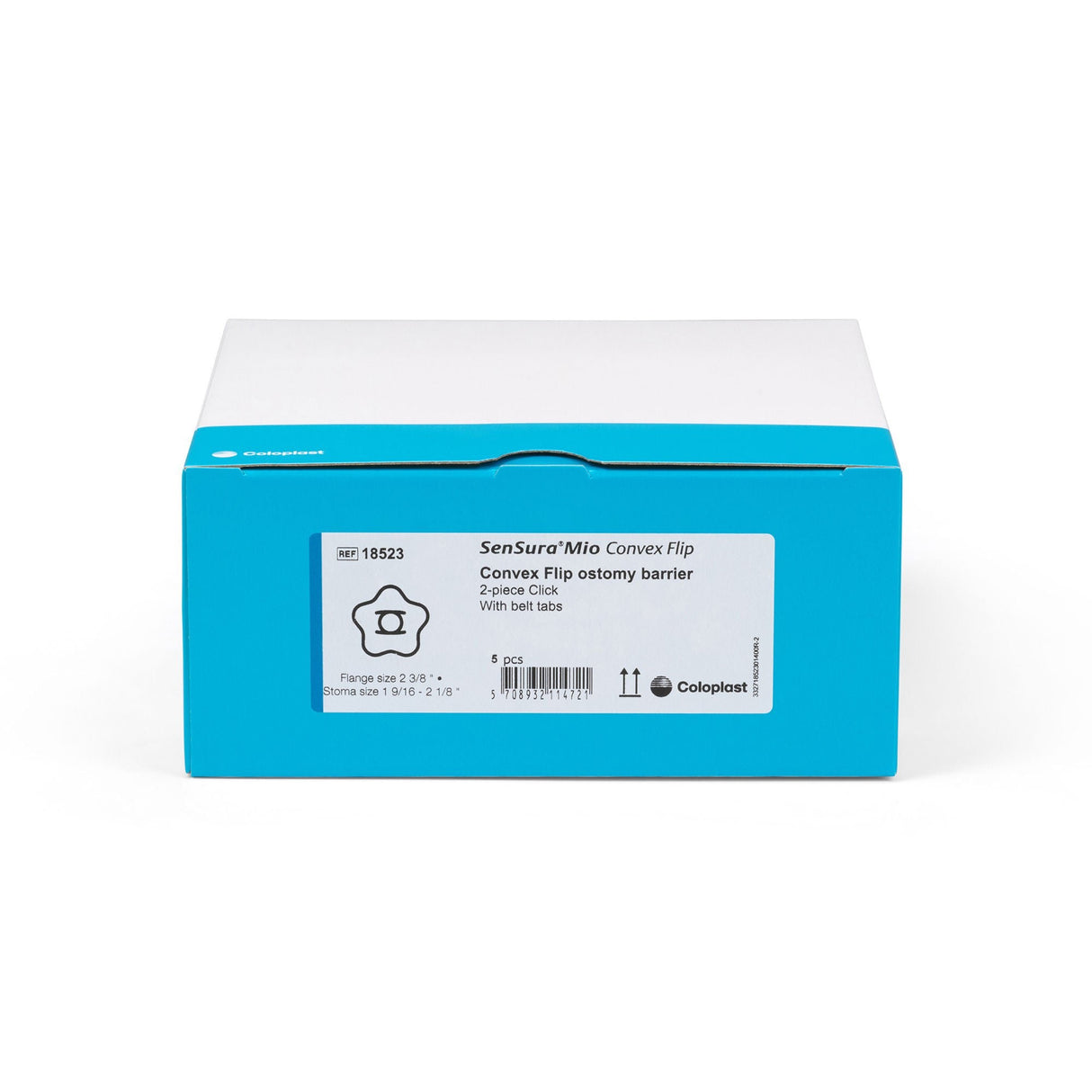 Coloplast SenSura Mio Convex Flip Two-Piece Skin Barrier, Star, Pre-Cut, 70 mm Flange, Yellow