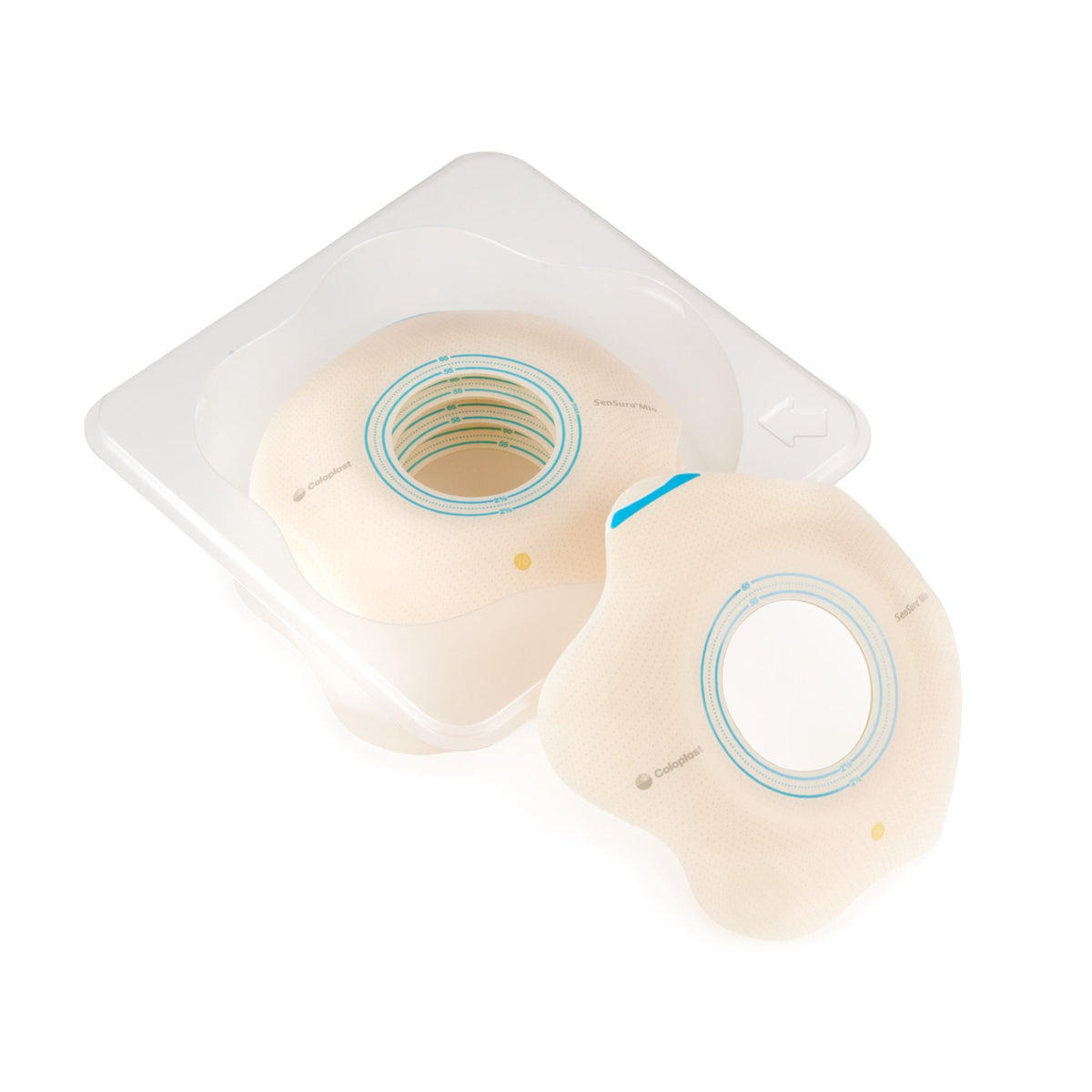 Coloplast SenSura Mio Convex Flip Two-Piece Skin Barrier, Star, Pre-Cut, 70 mm Flange, Yellow