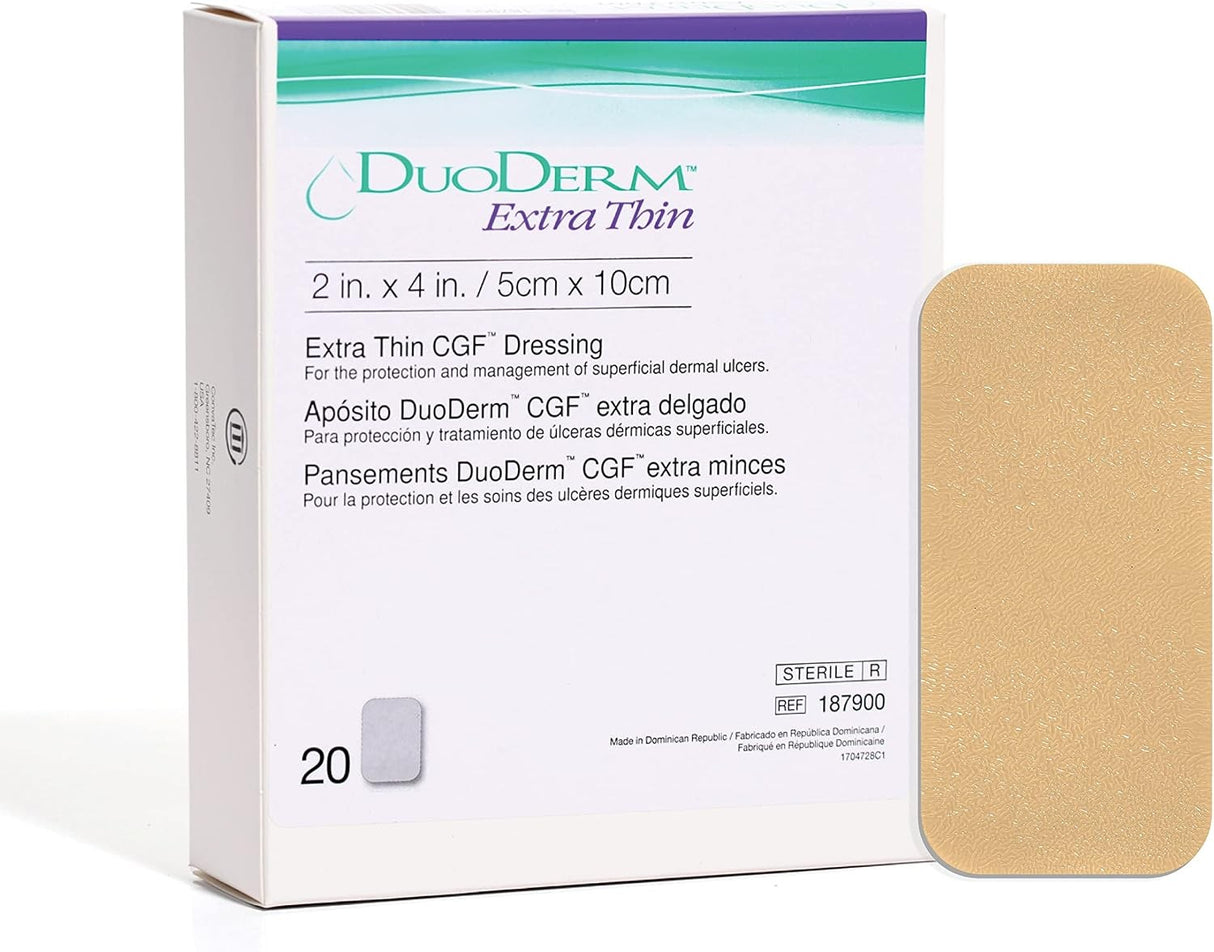 ConvaTec DuoDerm Extra Thin Hydrocolloid Dressing, 2 x 4 Inch