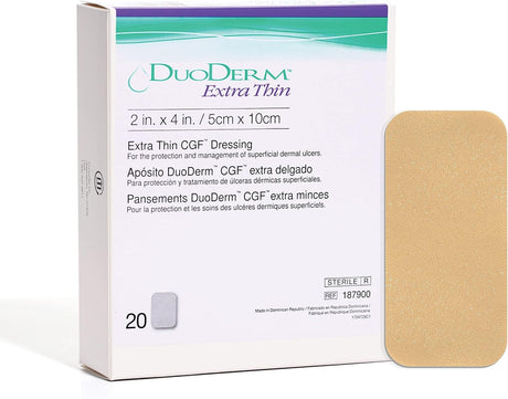 ConvaTec DuoDerm Extra Thin Hydrocolloid Dressing, 2 x 4 Inch