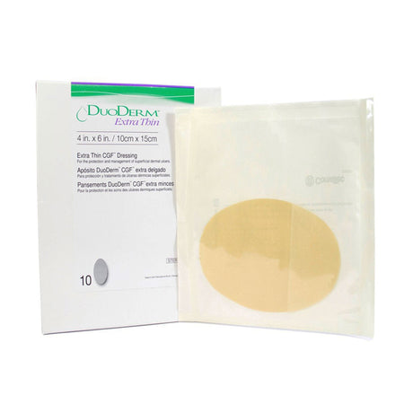 ConvaTec DuoDerm Extra Thin Hydrocolloid Dressing, 4 x 6 Inch Oval