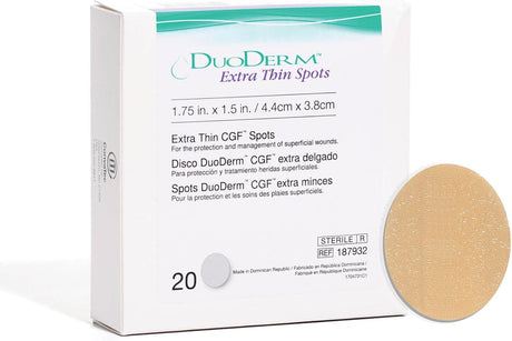 ConvaTec DuoDerm Extra Thin Spot Hydrocolloid Dressing, 1½ x 1¾ Inch