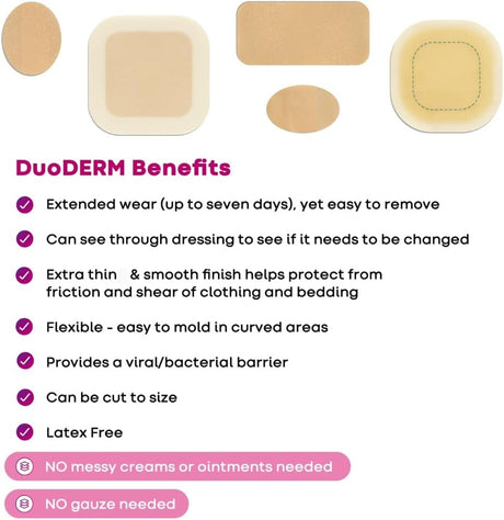 ConvaTec DuoDerm Extra Thin Spot Hydrocolloid Dressing, 1½ x 1¾ Inch