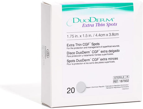 ConvaTec DuoDerm Extra Thin Spot Hydrocolloid Dressing, 1½ x 1¾ Inch