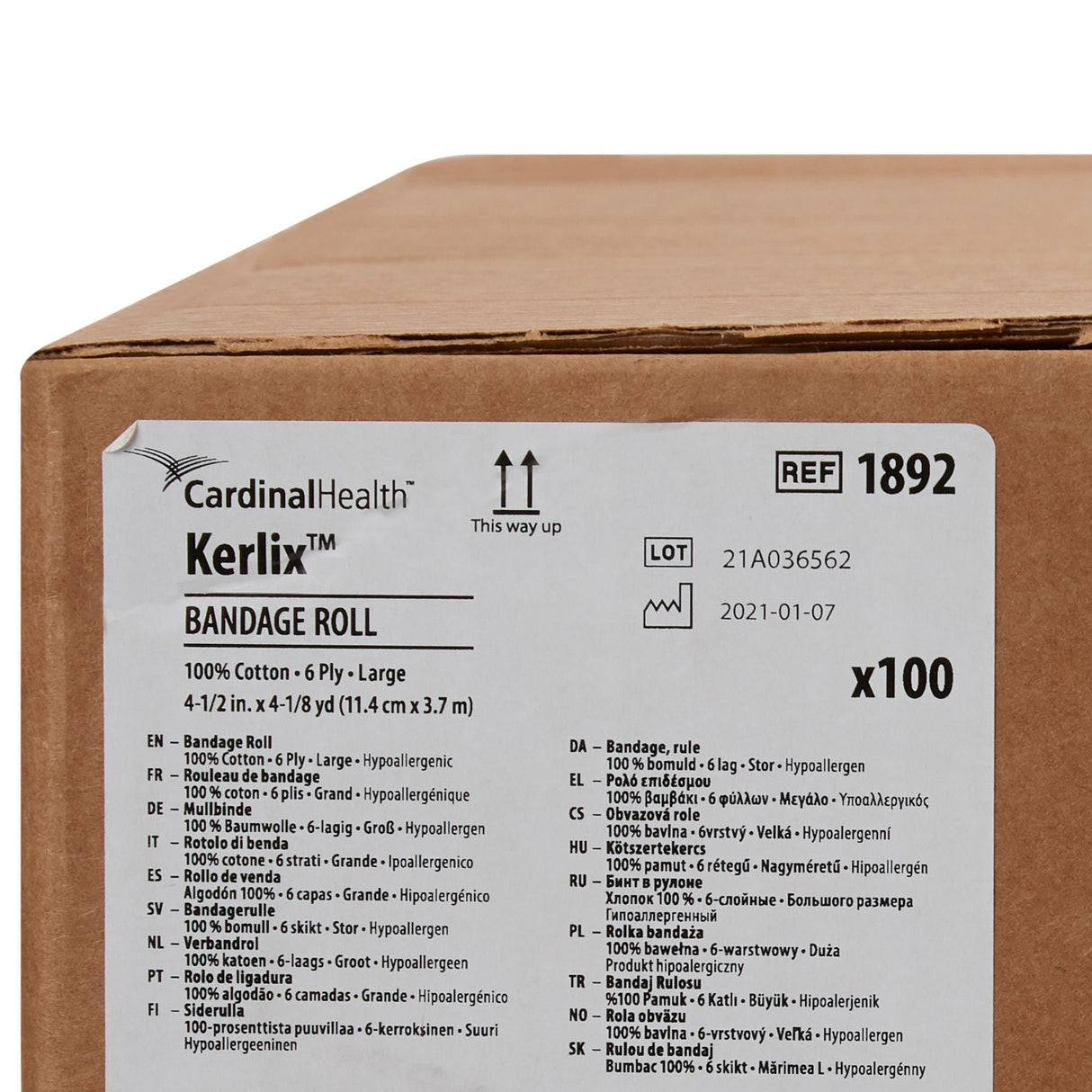 Cardinal Health Kerlix Fluff Bandage Roll, 4-1/2 Inch x 4-1/10 Yard, 6-Ply