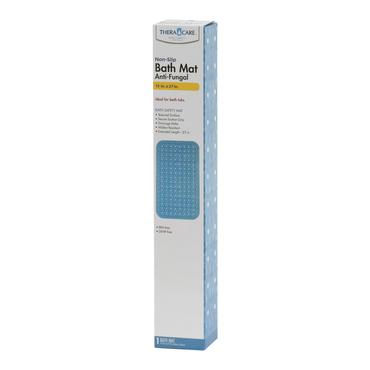 Non-slip Bath Mat Theracare Vinyl 15 X 27 Inch