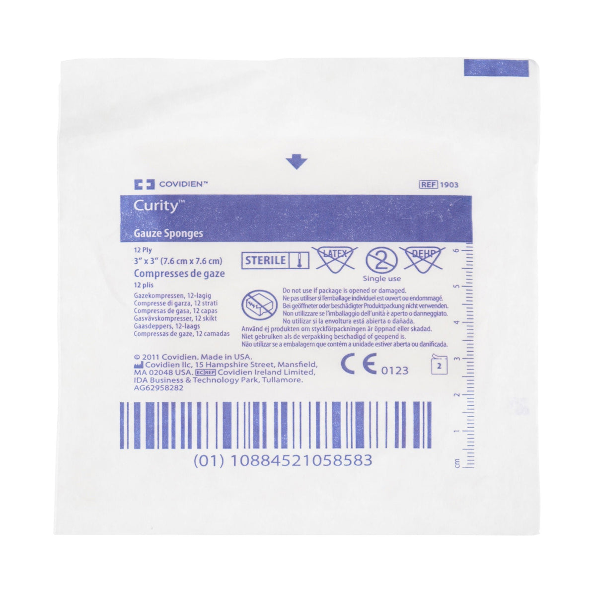 Curity Gauze Sponges USP Type VII, Sterile, 3" x 3", 12-Ply - 1903- - LL Medico