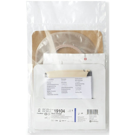Hollister New Image 2-Piece Clear Ileostomy/Colostomy Pouch, 57mm Flange, Red Match