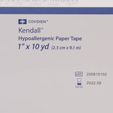 Cardinal Health Kendall Hypoallergenic Paper Medical Tape, 1 Inch x 10 Yard, White