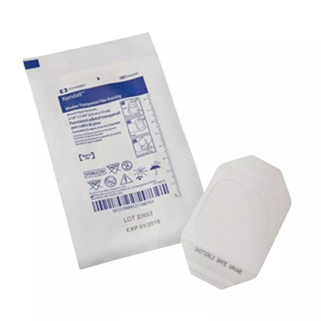 Kendall Transparent Film Dressing, 2 Tab Delivery, Rectangle, Sterile — 2" x 2.75"