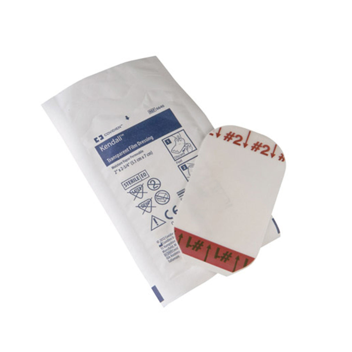 Kendall Transparent Film Dressing, 2 Tab Delivery, Rectangle, Sterile — 4" x 4.75"