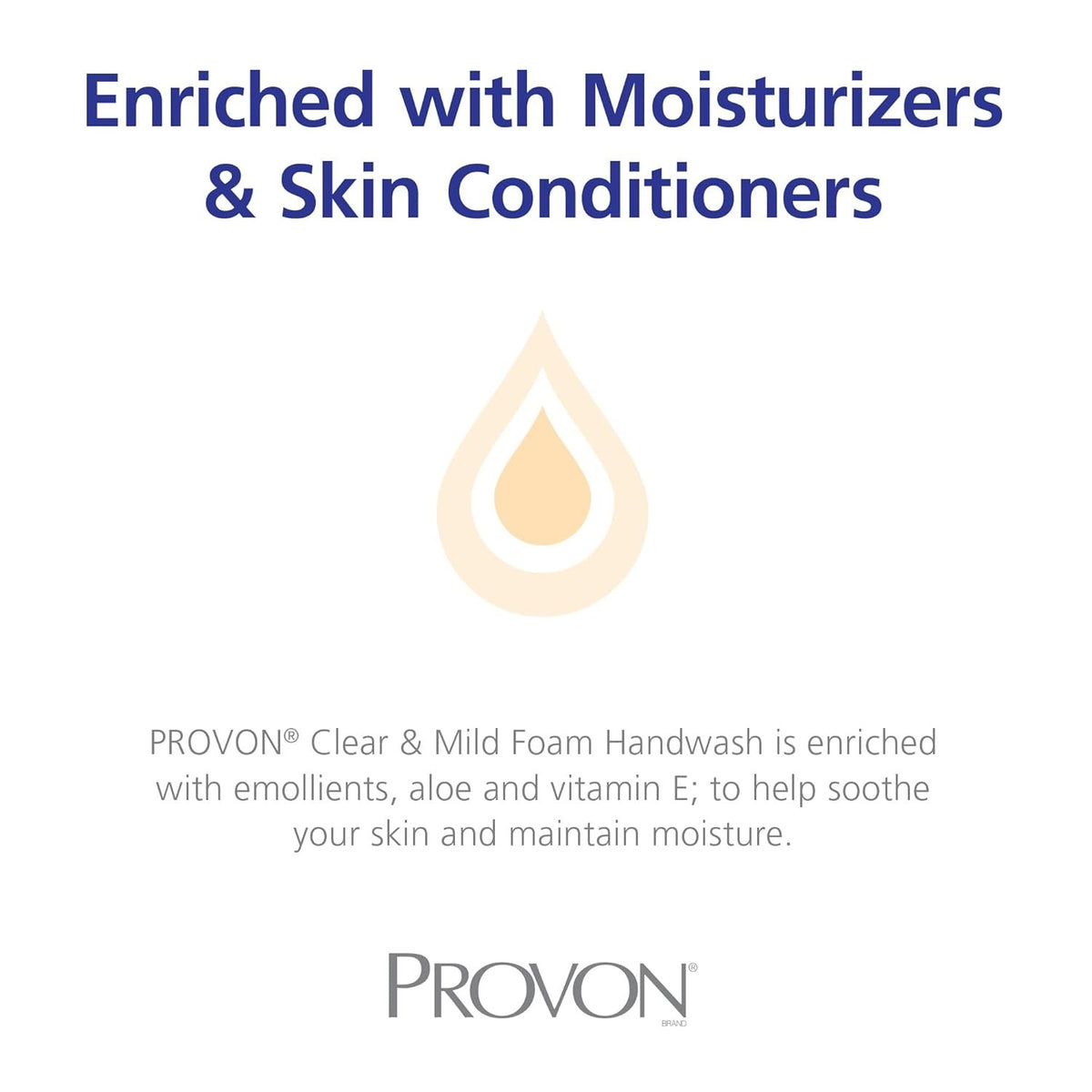 Provon Clear and Mild Foam Handwash, Unscented, 1200 mL Dispenser Refill