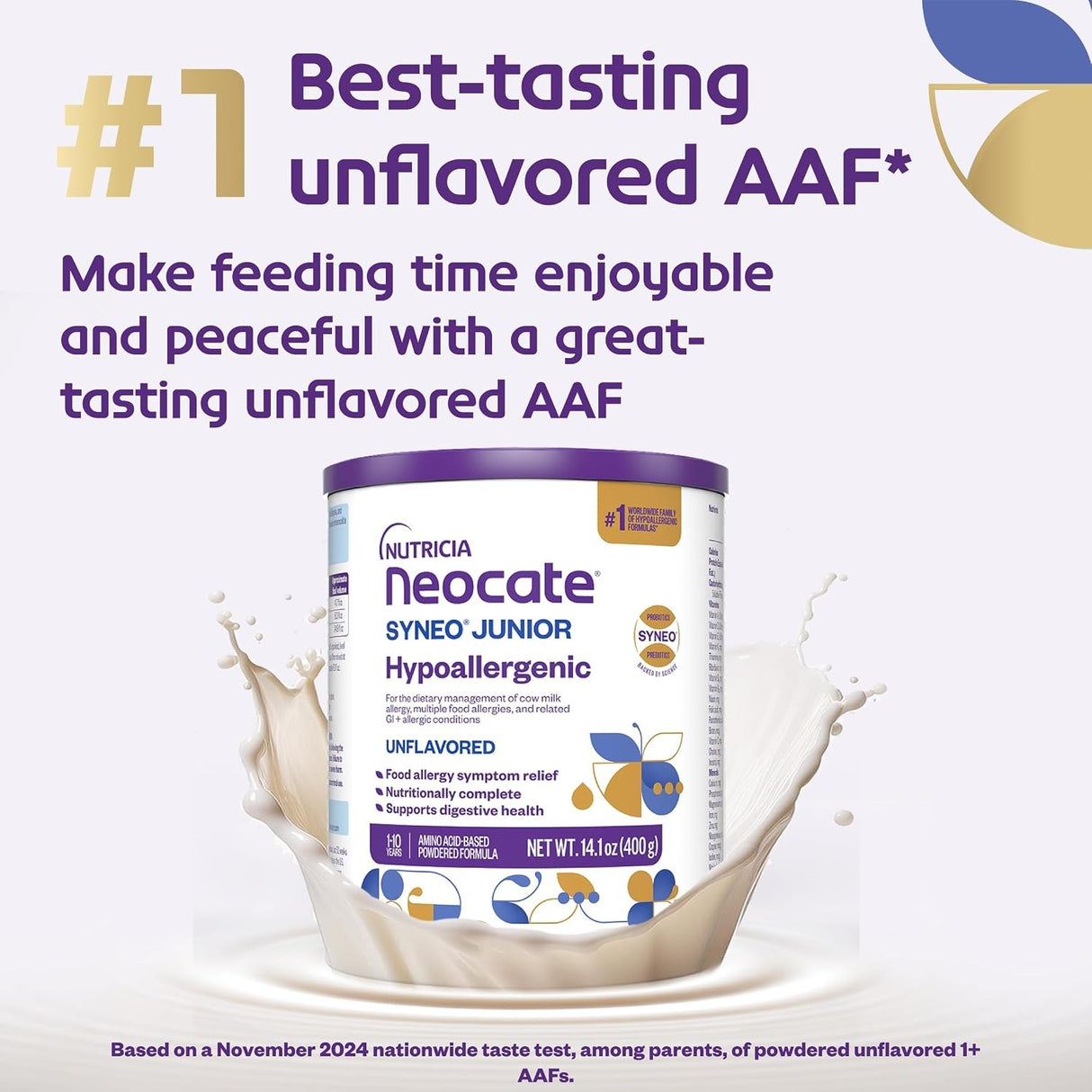 Neocate Syneo Junior Amino Acid-Based Pediatric Oral Supplement, Unflavored, 14.1 oz