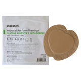 McKesson Hydrocellular Foam Dressing with Border Silicone Adhesive, Sacral