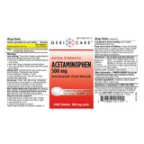 Geri-Care Health Star Extra Strength Acetaminophen Tablets, 500 mg - 201-05-HST - LL Medico