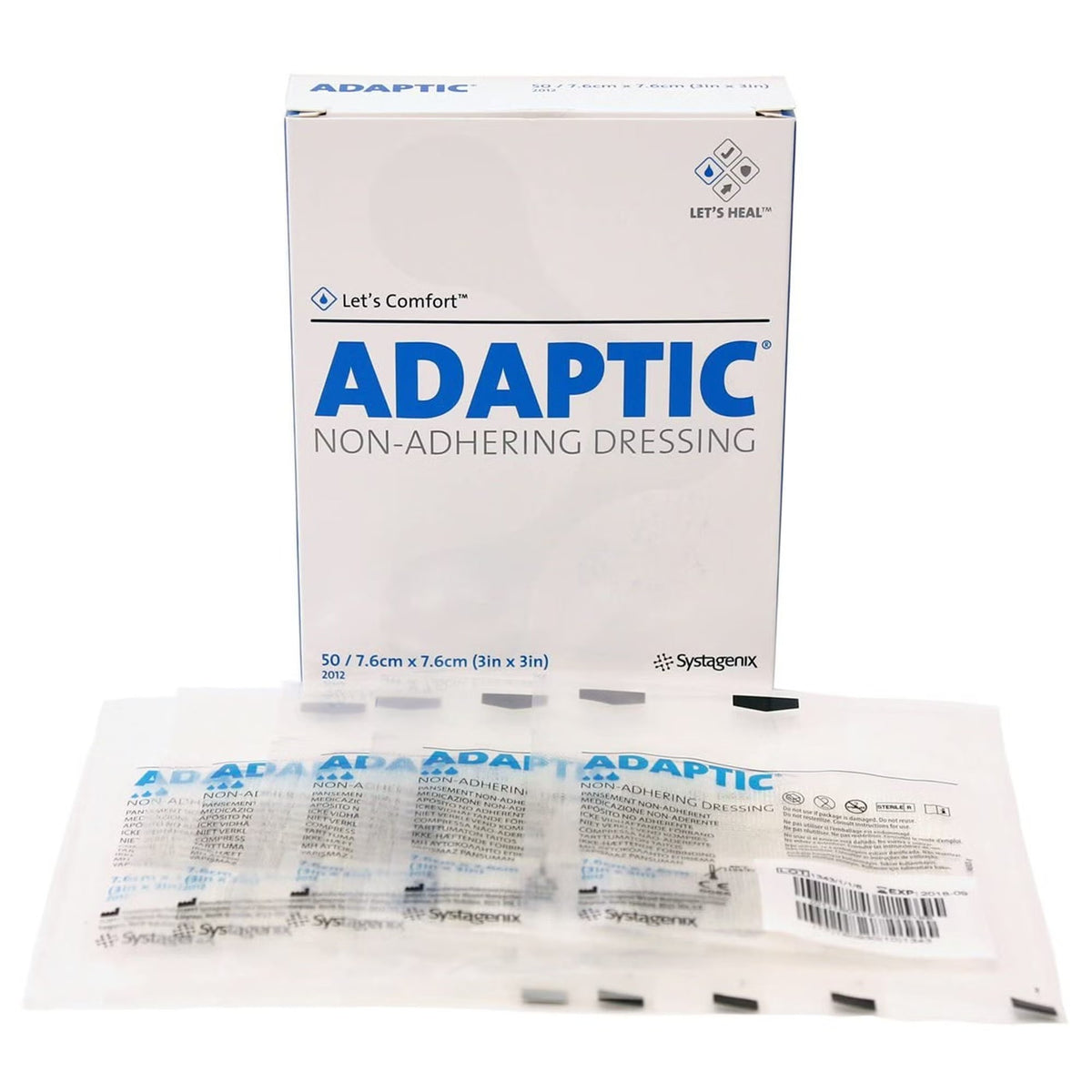3M Adaptic Oil Emulsion Impregnated Dressing, Rectangle, White, Knitted Cellulose Acetate, Sterile - LL Medico