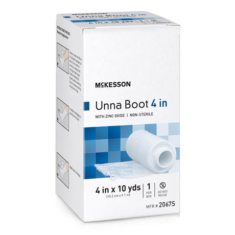 McKesson Unna Boot with Zinc Oxide, Non-Sterile, 4 In x 10 Yds - 2067S - LL Medico