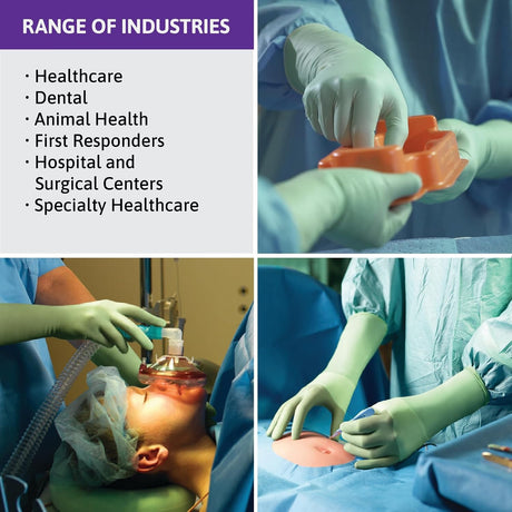 Ansell Gammex Non-Latex PI Ortho Polyisoprene Surgical Gloves, Sterile, Light Green